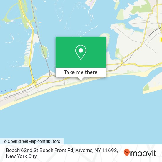 Mapa de Beach 62nd St Beach Front Rd, Arverne, NY 11692