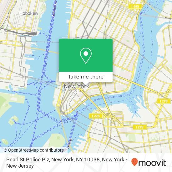 Mapa de Pearl St Police Plz, New York, NY 10038