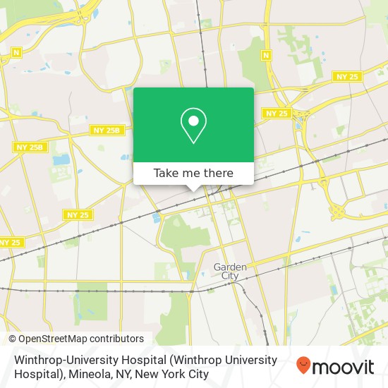 Mapa de Winthrop-University Hospital (Winthrop University Hospital), Mineola, NY