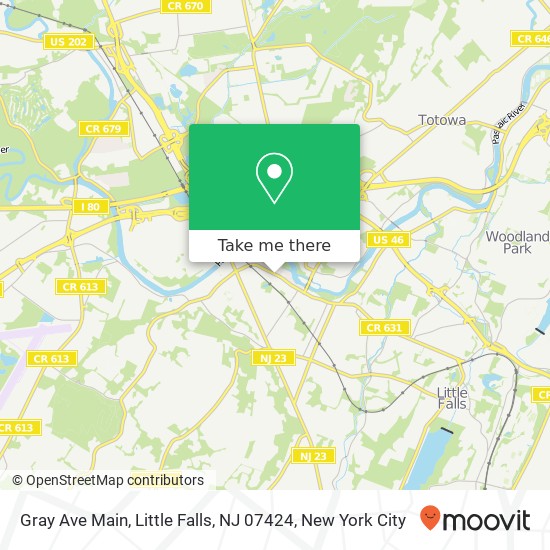 Mapa de Gray Ave Main, Little Falls, NJ 07424