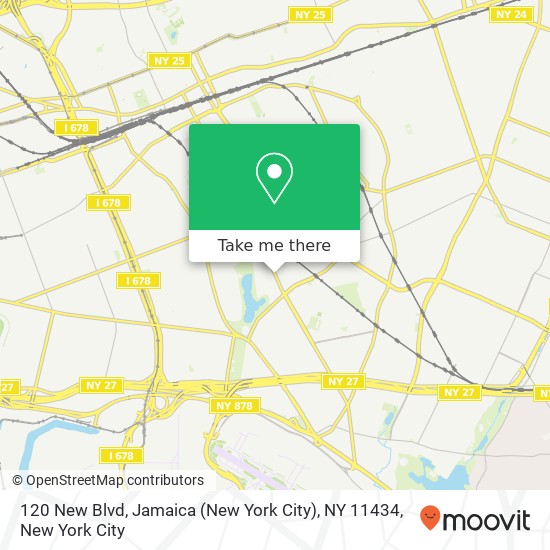 Mapa de 120 New Blvd, Jamaica (New York City), NY 11434