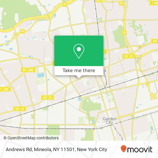 Andrews Rd, Mineola, NY 11501 map