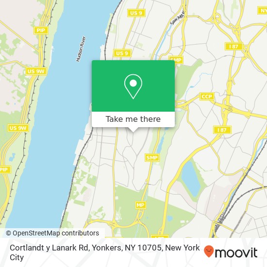 Cortlandt y Lanark Rd, Yonkers, NY 10705 map