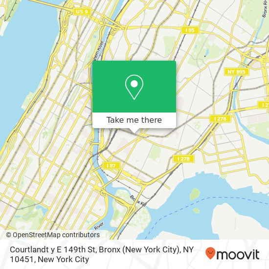 Courtlandt y E 149th St, Bronx (New York City), NY 10451 map