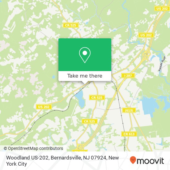 Mapa de Woodland US-202, Bernardsville, NJ 07924