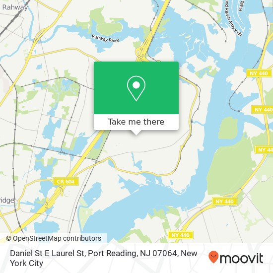 Mapa de Daniel St E Laurel St, Port Reading, NJ 07064