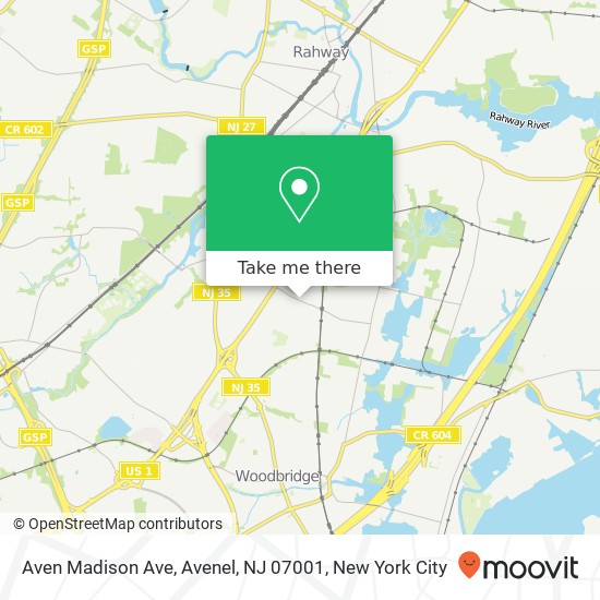 Aven Madison Ave, Avenel, NJ 07001 map