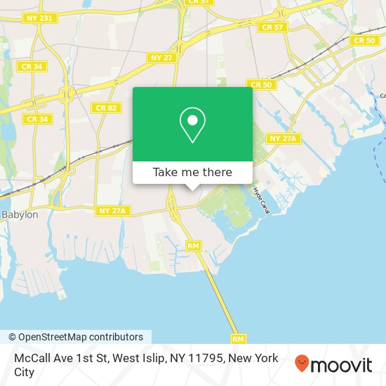 McCall Ave 1st St, West Islip, NY 11795 map