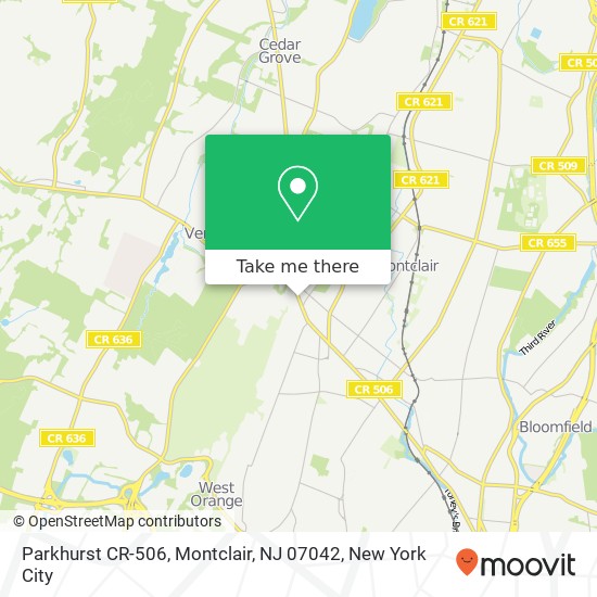 Mapa de Parkhurst CR-506, Montclair, NJ 07042