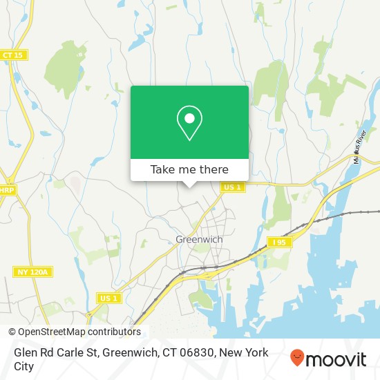 Mapa de Glen Rd Carle St, Greenwich, CT 06830