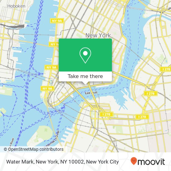 Mapa de Water Mark, New York, NY 10002