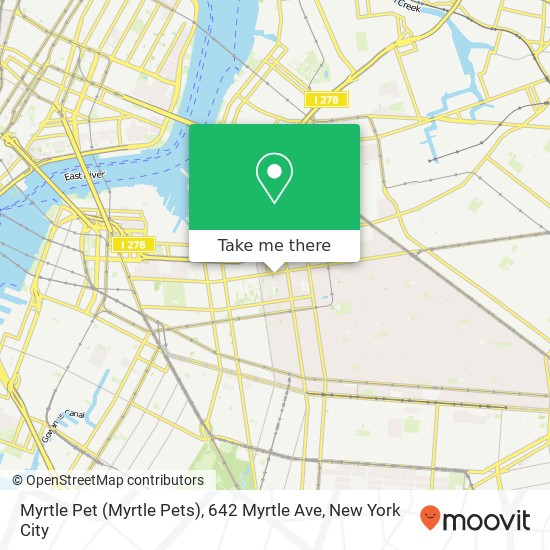 Mapa de Myrtle Pet (Myrtle Pets), 642 Myrtle Ave
