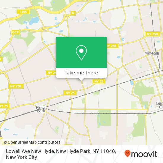 Mapa de Lowell Ave New Hyde, New Hyde Park, NY 11040