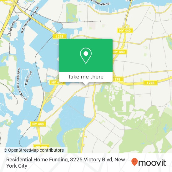 Mapa de Residential Home Funding, 3225 Victory Blvd