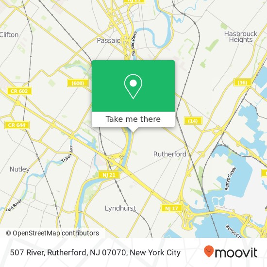 507 River, Rutherford, NJ 07070 map