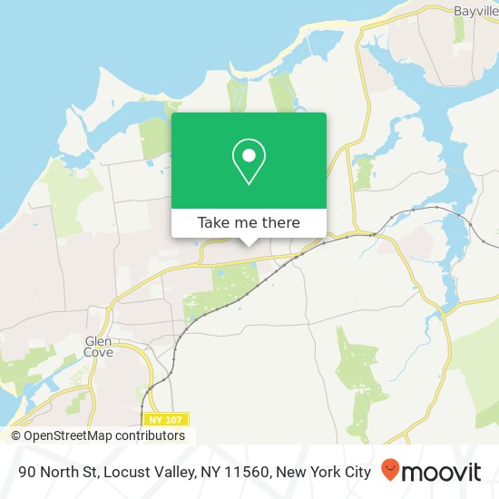 Mapa de 90 North St, Locust Valley, NY 11560