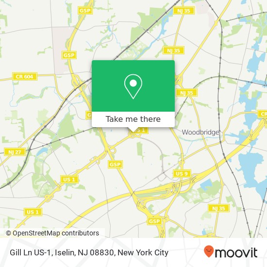 Mapa de Gill Ln US-1, Iselin, NJ 08830