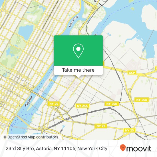 Mapa de 23rd St y Bro, Astoria, NY 11106