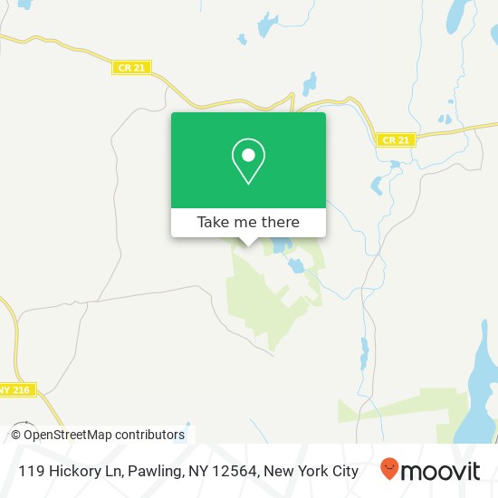 Mapa de 119 Hickory Ln, Pawling, NY 12564