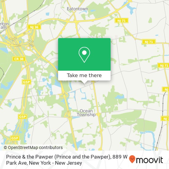Mapa de Prince & the Pawper (Prince and the Pawper), 889 W Park Ave