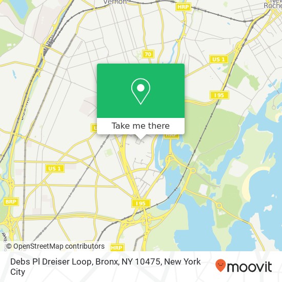 Debs Pl Dreiser Loop, Bronx, NY 10475 map