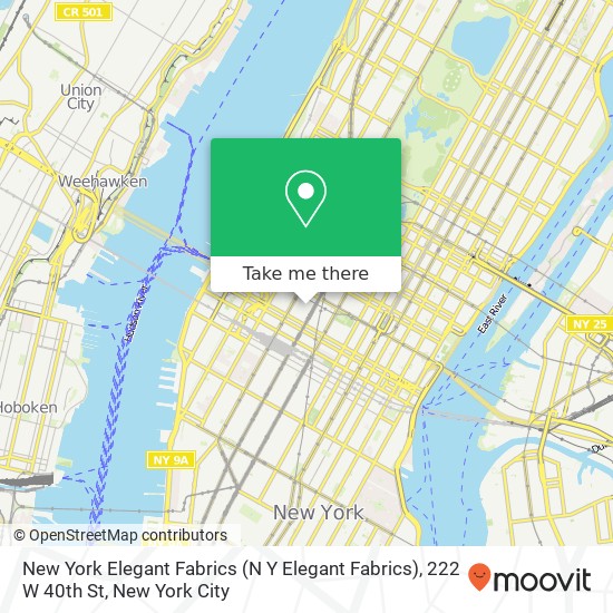Mapa de New York Elegant Fabrics (N Y Elegant Fabrics), 222 W 40th St