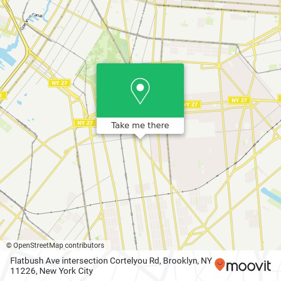 Flatbush Ave intersection Cortelyou Rd, Brooklyn, NY 11226 map