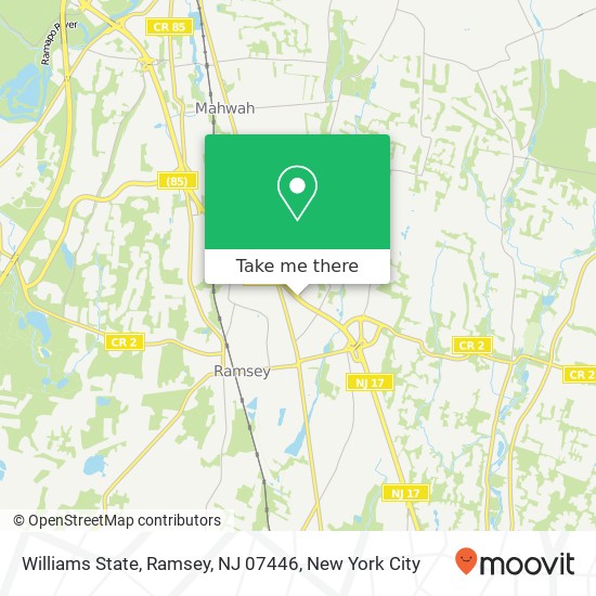 Mapa de Williams State, Ramsey, NJ 07446