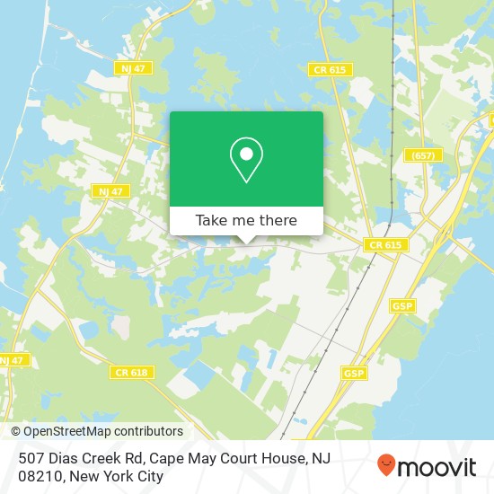 507 Dias Creek Rd, Cape May Court House, NJ 08210 map