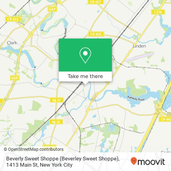 Mapa de Beverly Sweet Shoppe (Beverley Sweet Shoppe), 1413 Main St