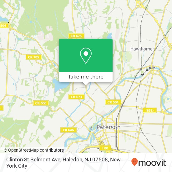 Clinton St Belmont Ave, Haledon, NJ 07508 map