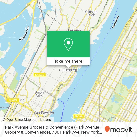 Mapa de Park Avenue Grocers & Convenience (Park Avenue Grocery & Convenience), 7001 Park Ave