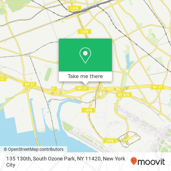 Mapa de 135 130th, South Ozone Park, NY 11420