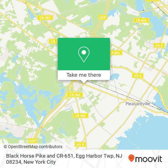 Mapa de Black Horse Pike and CR-651, Egg Harbor Twp, NJ 08234