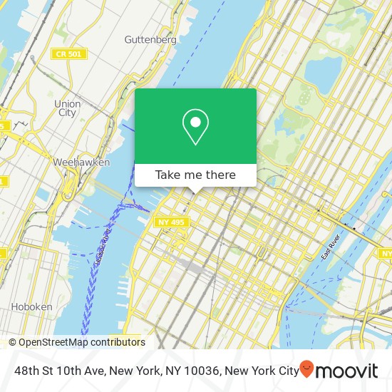 Mapa de 48th St 10th Ave, New York, NY 10036