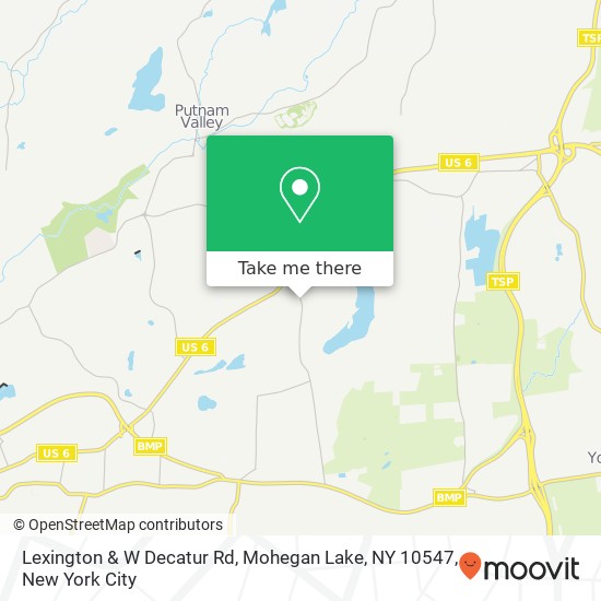 Mapa de Lexington & W Decatur Rd, Mohegan Lake, NY 10547