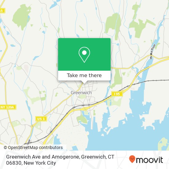 Mapa de Greenwich Ave and Amogerone, Greenwich, CT 06830