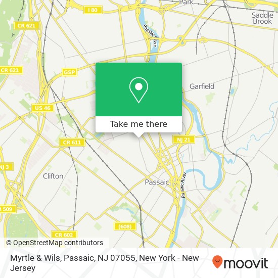 Myrtle & Wils, Passaic, NJ 07055 map