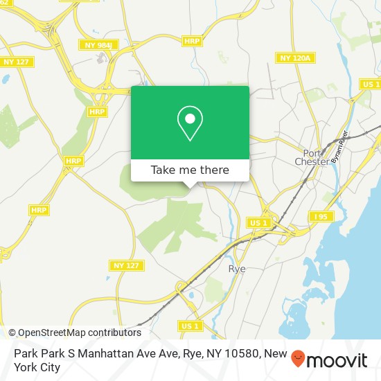 Mapa de Park Park S Manhattan Ave Ave, Rye, NY 10580