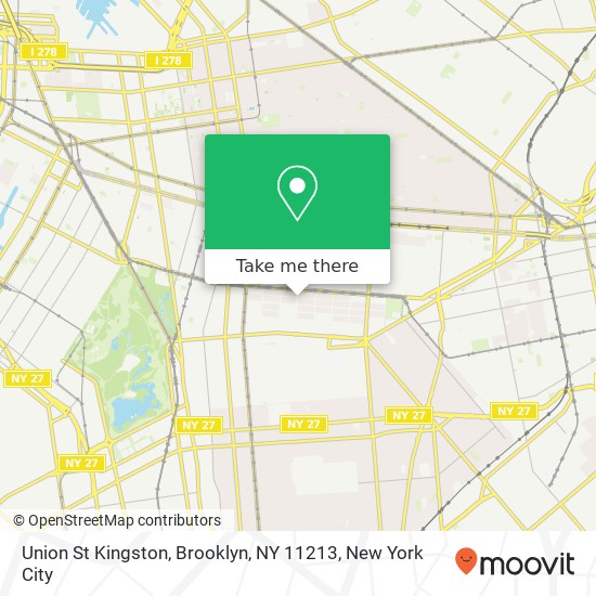 Mapa de Union St Kingston, Brooklyn, NY 11213