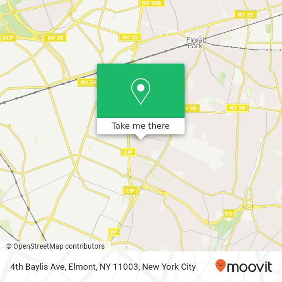 Mapa de 4th Baylis Ave, Elmont, NY 11003