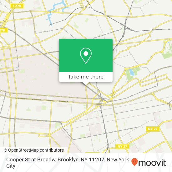 Cooper St at Broadw, Brooklyn, NY 11207 map