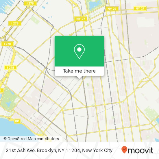 21st Ash Ave, Brooklyn, NY 11204 map