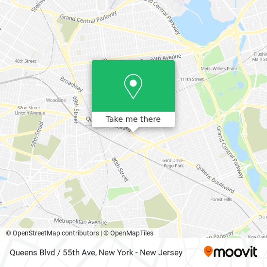 Mapa de Queens Blvd / 55th Ave
