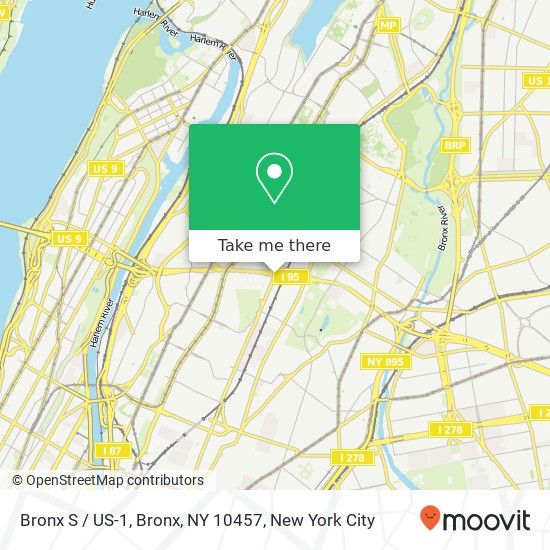 Mapa de Bronx S / US-1, Bronx, NY 10457