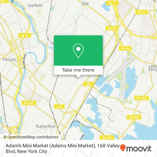 Adam's Mini Market (Adams Mini Market), 168 Valley Blvd map