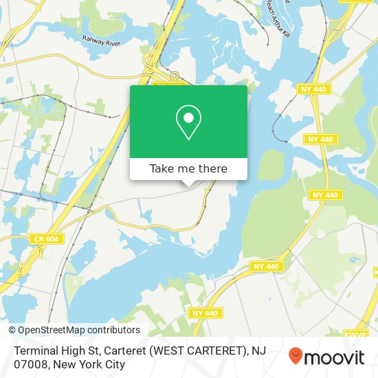 Terminal High St, Carteret (WEST CARTERET), NJ 07008 map