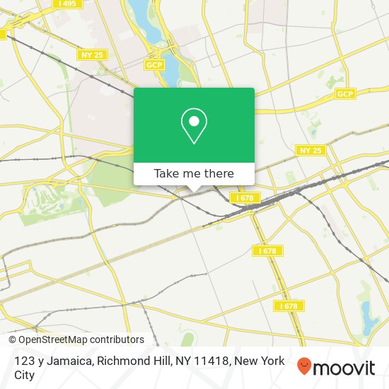 123 y Jamaica, Richmond Hill, NY 11418 map