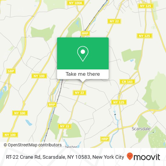 Mapa de RT-22 Crane Rd, Scarsdale, NY 10583