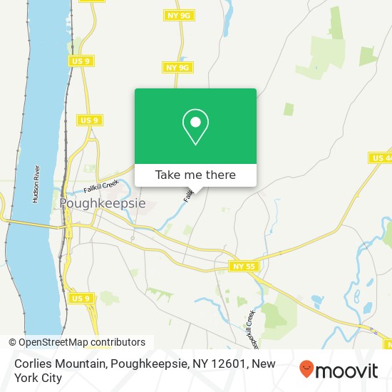 Mapa de Corlies Mountain, Poughkeepsie, NY 12601